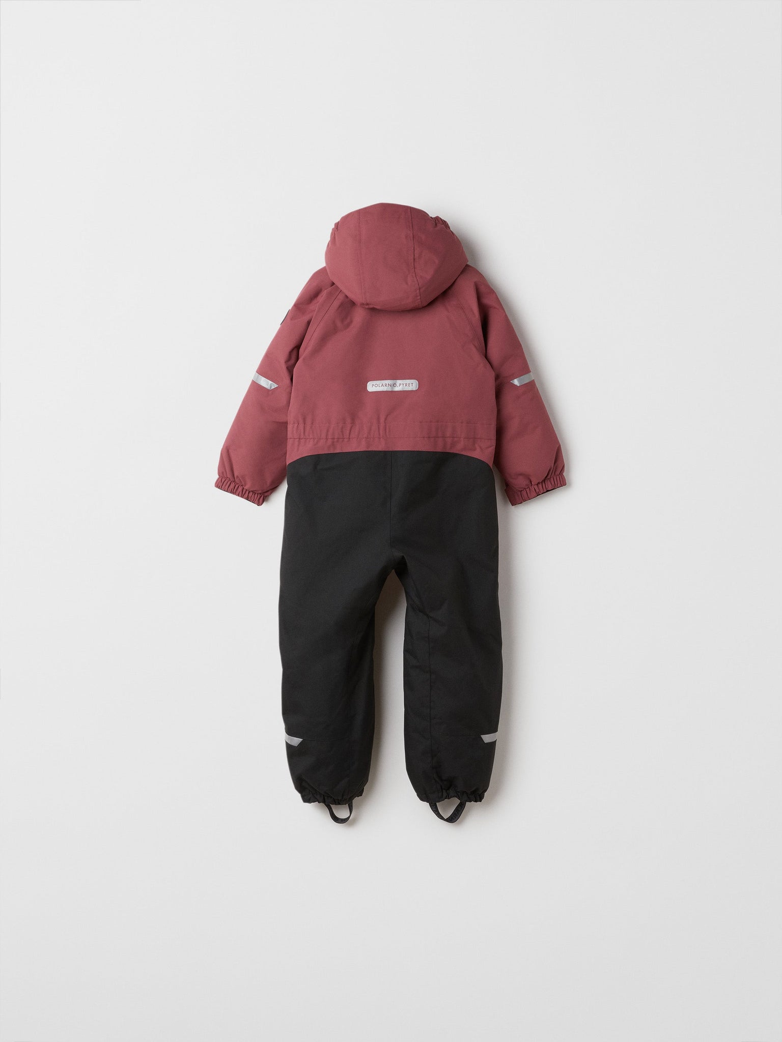 Red Kids Padded Waterproof Overall from the Polarn O. Pyret outerwear collection. The best ethical kids outerwear.
