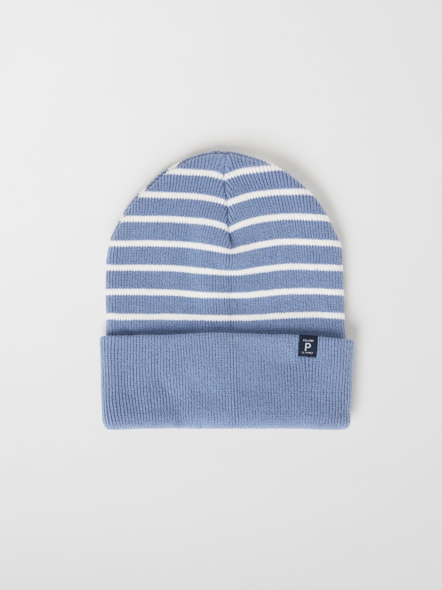 Ribbed Purple Kids Beanie Hat from the Polarn O. Pyret outerwear collection. Ethically produced kids outerwear.