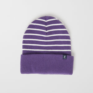 Ribbed Blue Kids Beanie Hat from the Polarn O. Pyret outerwear collection. The best ethical kids outerwear.