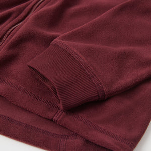 Burgundy Kids Thermal Fleece Top from the Polarn O. Pyret outerwear collection. Kids outerwear made from sustainably source materials