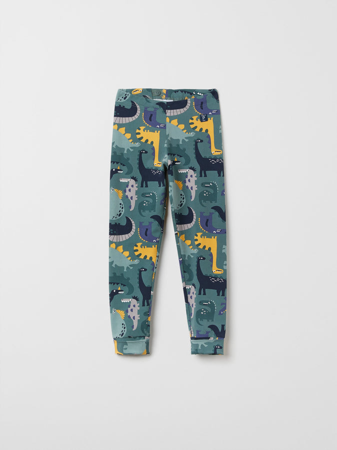 Organic Cotton Dinosaur Kids Leggings from the Polarn O. Pyret kidswear collection. The best ethical kids clothes
