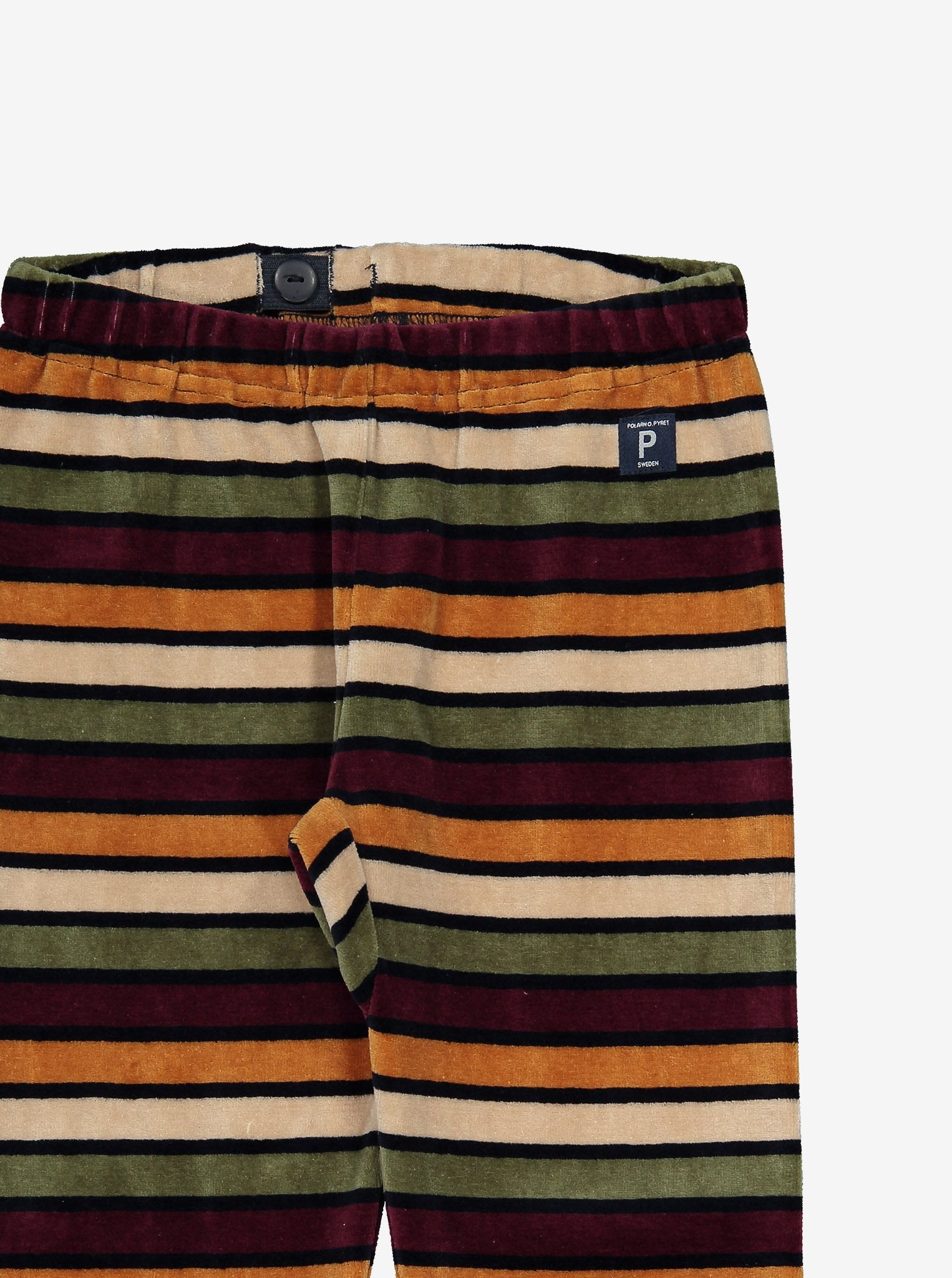 Striped Velour Kids Trousers
