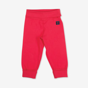 red baby leggings ethical organic cotton, polarn o. pyret quality