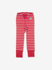 red and white stripes kids leggings, ethical organic cotton, long lasting polarn o. pyret quality