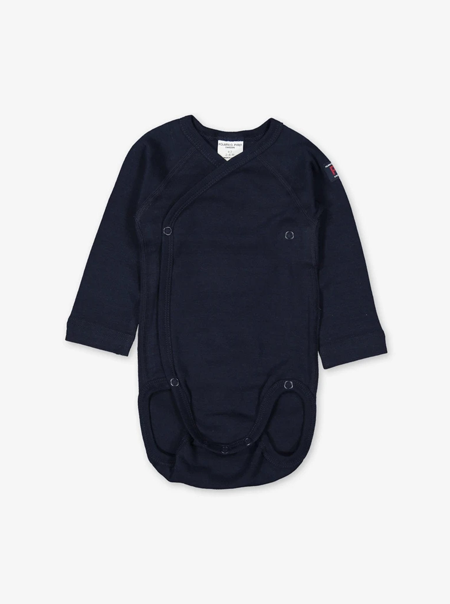 newborn babygrow navy blue, ethical quality organic cotton, polarn o. pyret classic