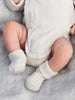 newborn white babygrow, sustainable ethical organic cotton, polarn o. pyret quality 