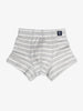 boys grey and white striped boxers, comfortable quality organic cotton, polarn o. pyret 