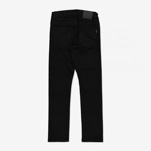 kids black slim fit jeans made with organic denim, comfortable, stretch, flexible and durable