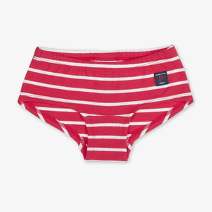 girls pants briefs red and white stripe, organic cotton comforable, polarn o. pyret quality 